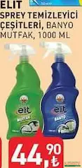 TARIM KREDİ ELİT SPREY MUTFAK/BANYO TEMİZLEYİCİ ÇEŞİTLERİ 1000 ML TARIM KREDİ ELİT SPREY MUTFAK/BANYO TEMİZLEYİCİ ÇEŞİTLERİ 1000 ML